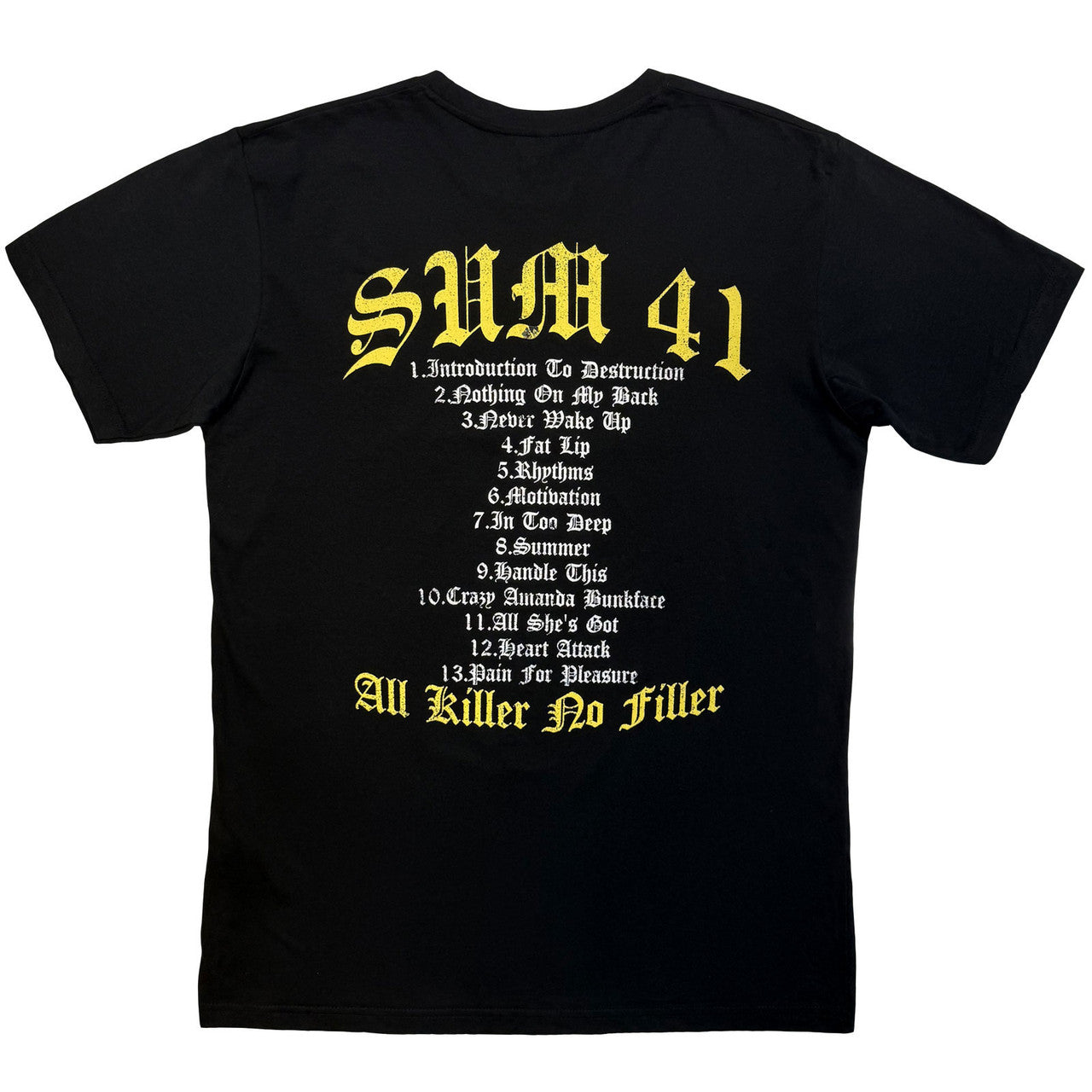 SUM 41 Carbon T-Shirt, All Killer No Filler Tracklist