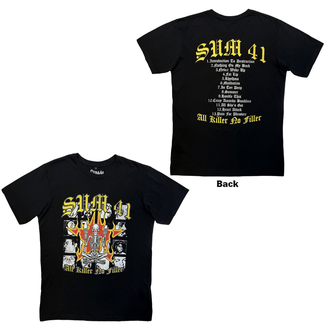 SUM 41 Carbon T-Shirt, All Killer No Filler Tracklist