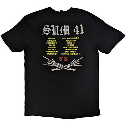 SUM 41 Attractive T-Shirt, Aknf Skeleton European Tour 2022