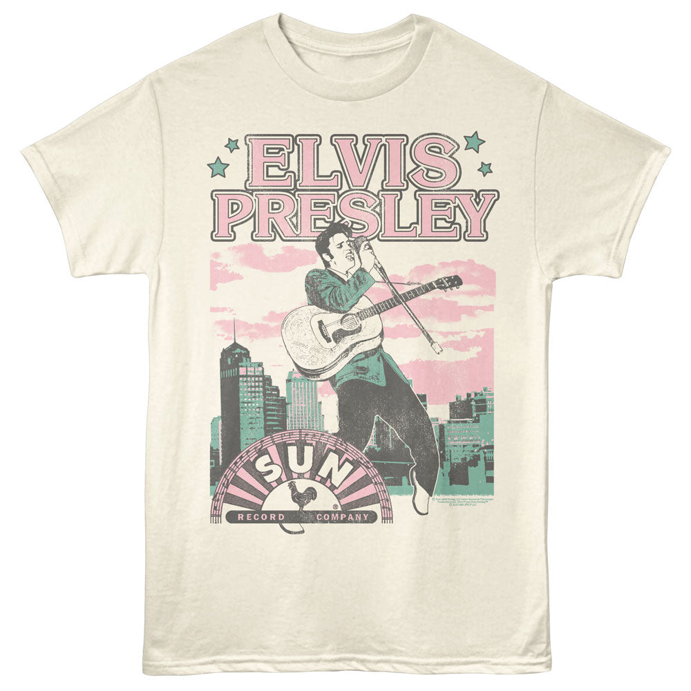 SUN RECORDS Eye-Catching T-Shirt, ELVIS PASTEL