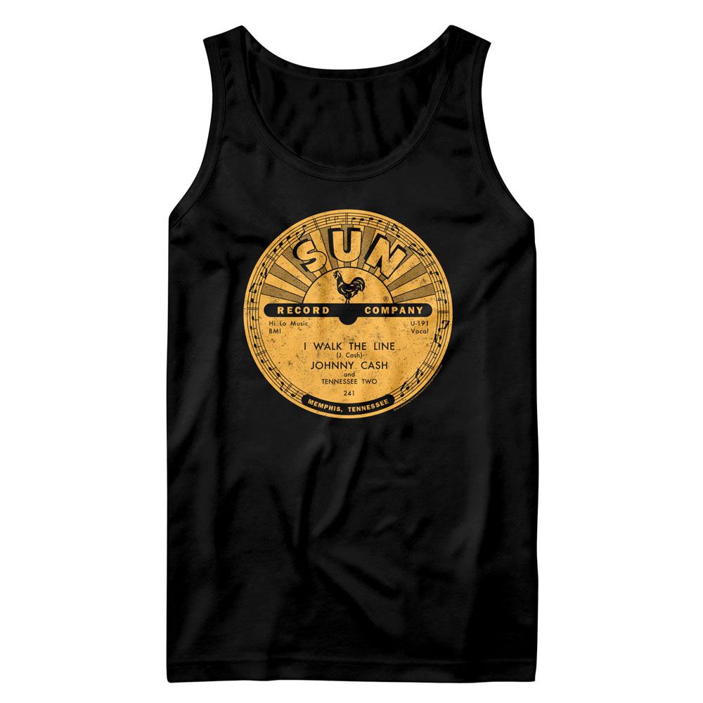 SUN RECORDS Eye-Catching Tank Top, I WALK THE LINE JOHNNY CASH