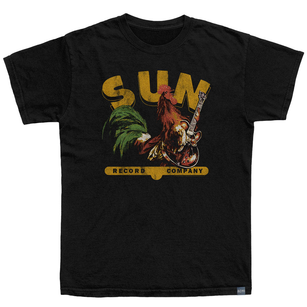 SUN RECORDS Made in USA T-Shirt, ROOSTER WITH GUITAR