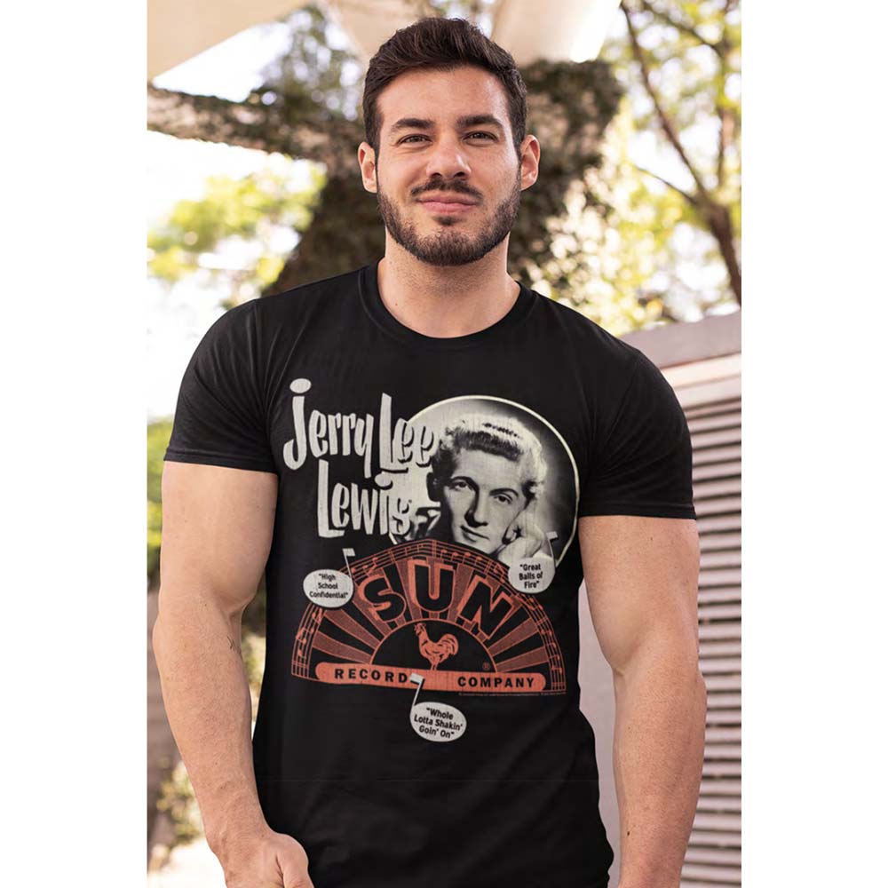 SUN RECORDS Eye-Catching T-Shirt, Jerry Lee Lewis Song Titles