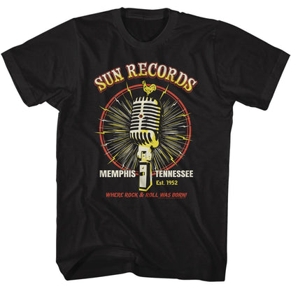 SUN RECORDS Eye-Catching T-Shirt, Microphone