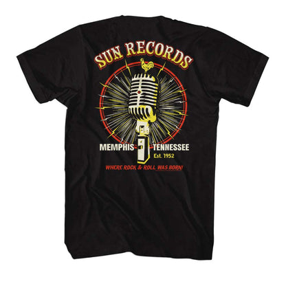 SUN RECORDS Eye-Catching T-Shirt, Mic Burst