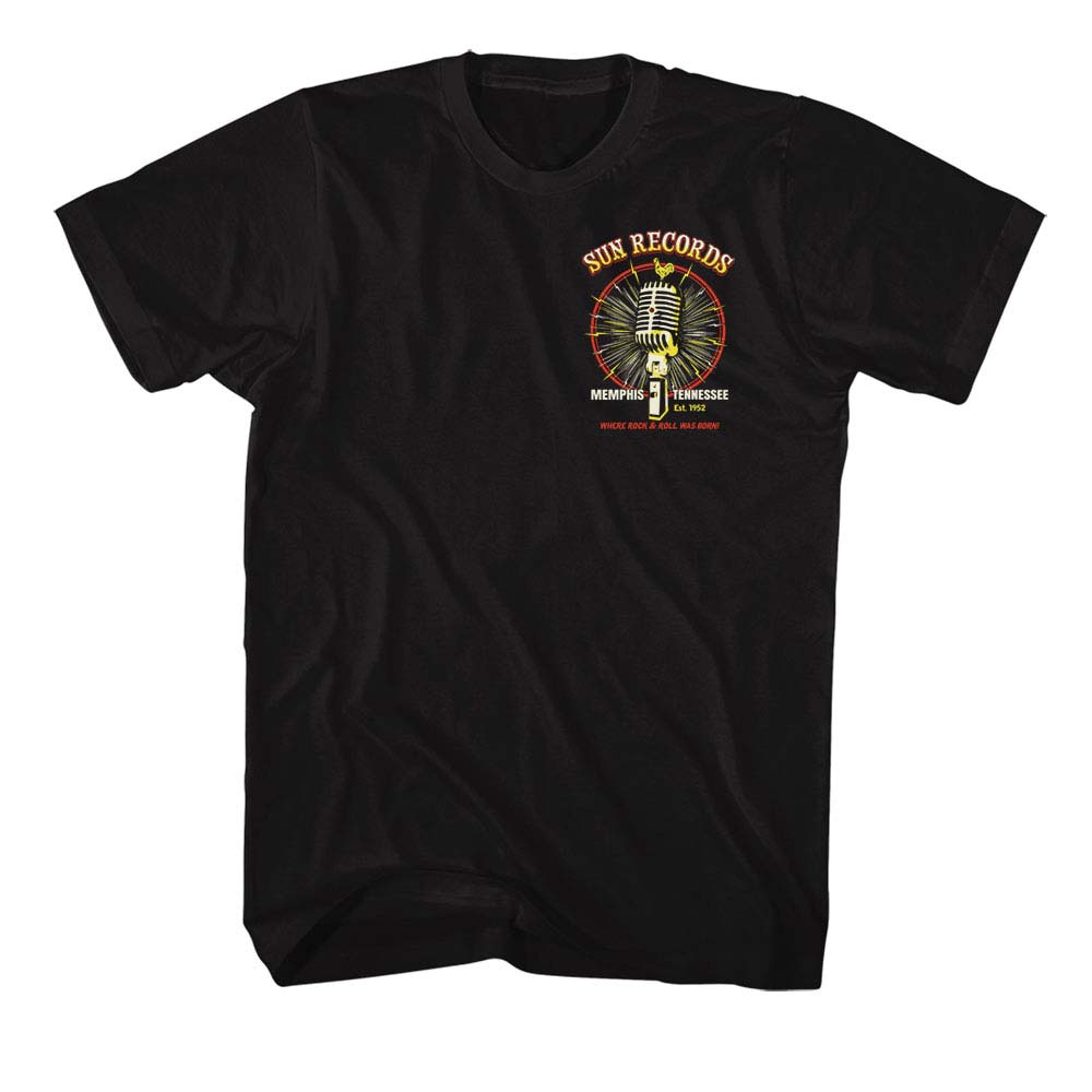 SUN RECORDS Eye-Catching T-Shirt, Mic Burst