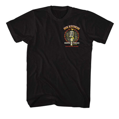 SUN RECORDS Eye-Catching T-Shirt, Mic Burst