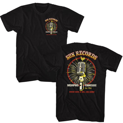 SUN RECORDS Eye-Catching T-Shirt, Mic Burst