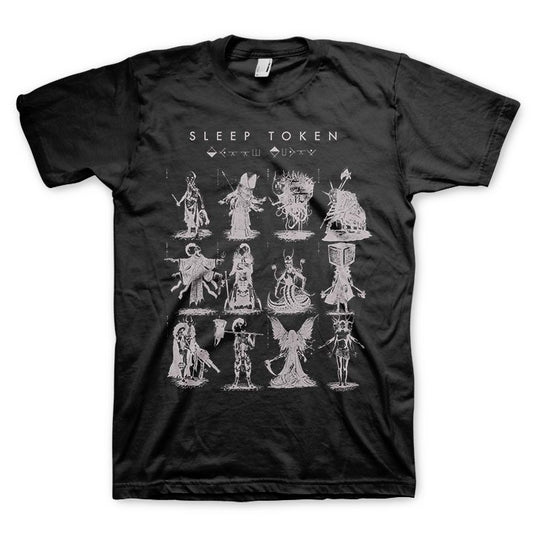T-Shirt Officiel Sleep Token – Design « Aford Mask » – Unisexe Coton – Licence Rock Off – Tailles S à XXL