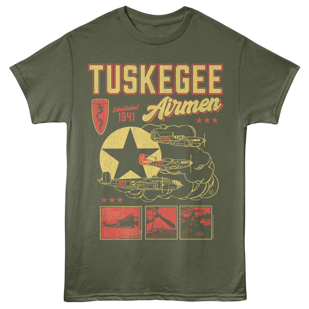 TUSKEGEE AIRMEN Eye-Catching T-Shirt, GRAPHIC COLLAGE