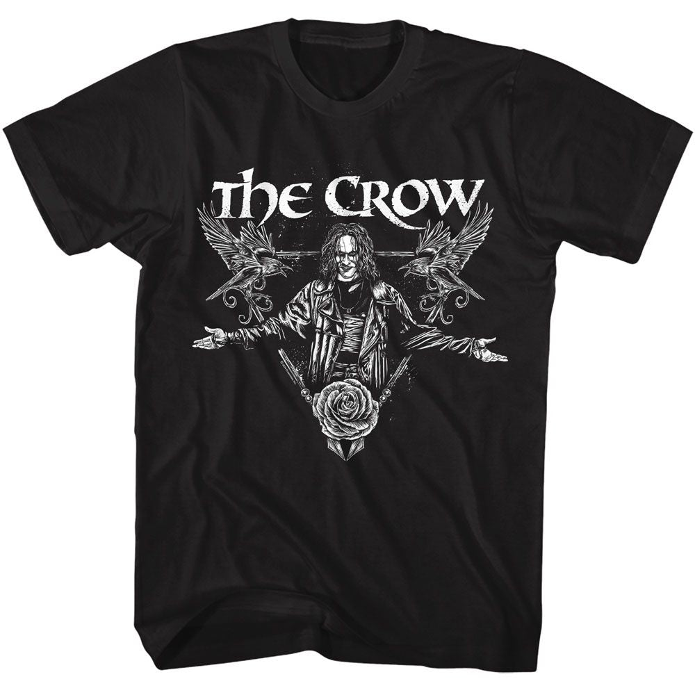 THE CROW Eye-Catching T-Shirt, Crows and Rose