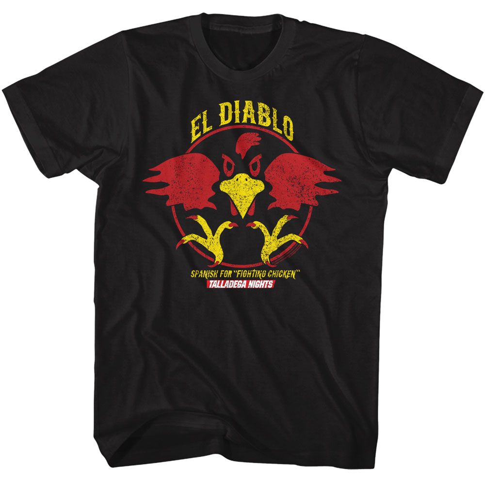 TALLADEGA NIGHTS Eye-Catching T-Shirt, EL DIABLO CHICKEN