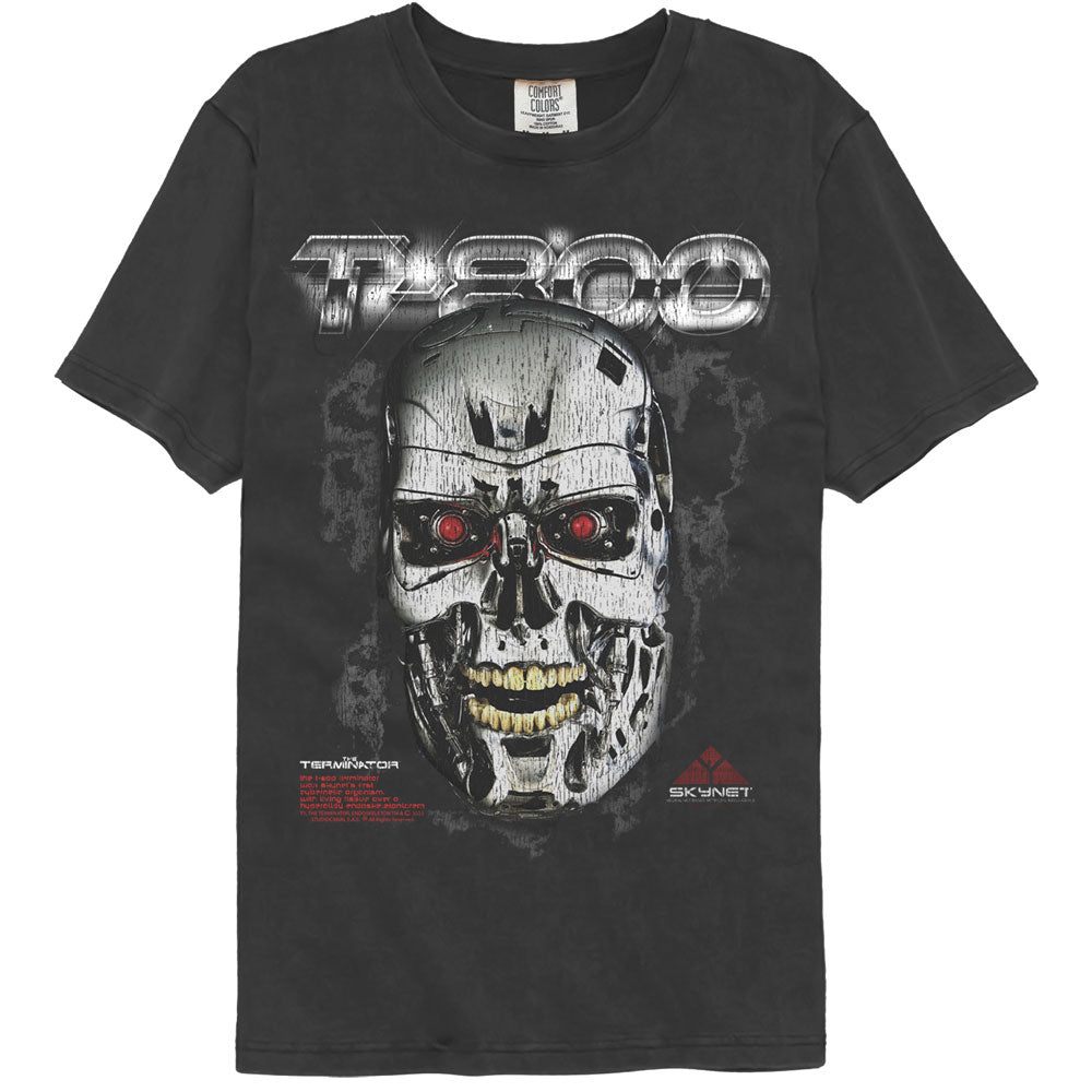TERMINATOR Garment Dye T-Shirt, T 800 ENDO SKULL