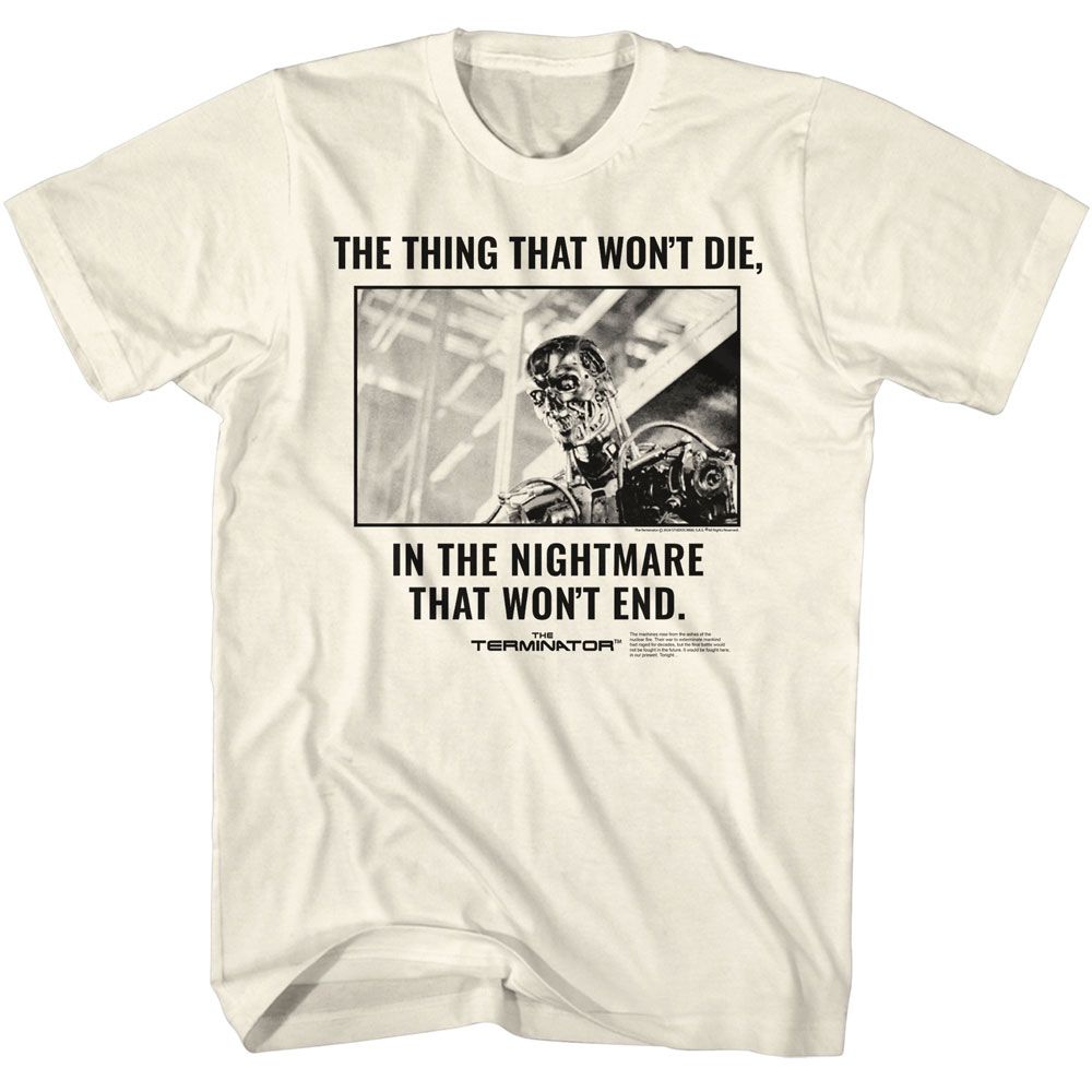 TERMINATOR Famous T-Shirt, WONT DIE