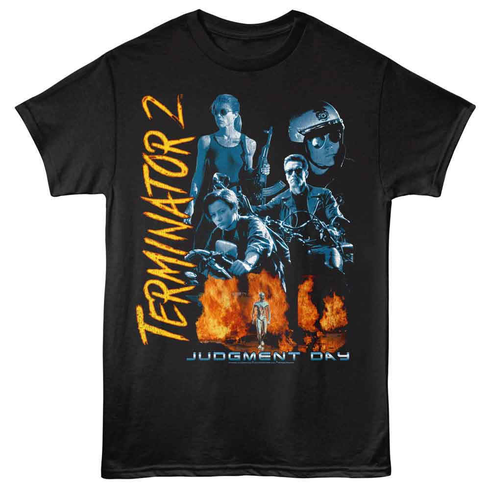 TERMINATOR Famous T-Shirt, FIERY COLLAGE