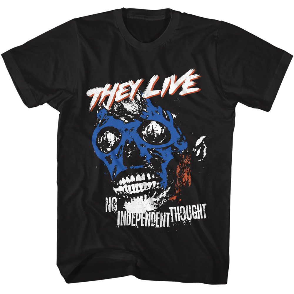 THEY LIVE Eye-Catching T-Shirt, NO INDEPENDENT THOUGHT