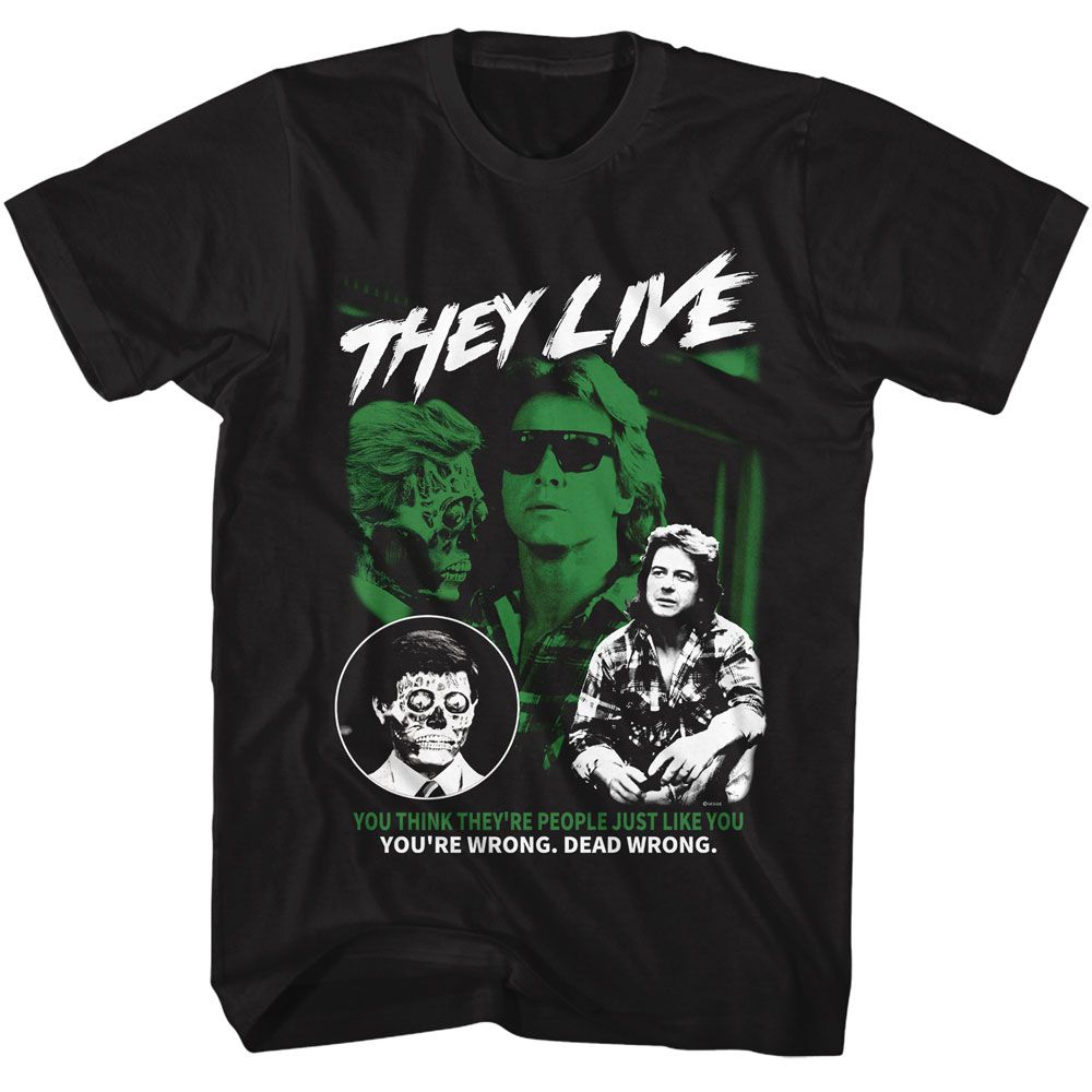 THEY LIVE Eye-Catching T-Shirt, DEAD WRONG