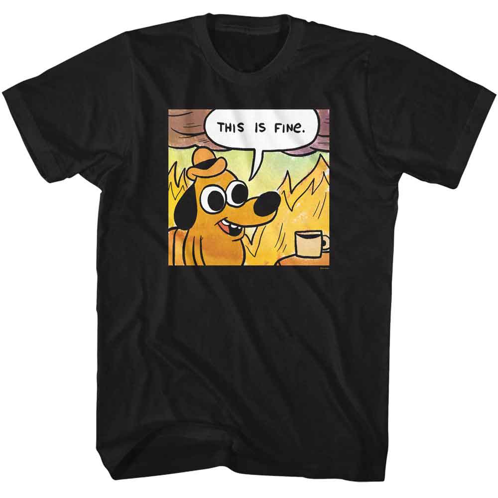 THIS IS FINE Eye-Catching T-Shirt, 1ST PANEL