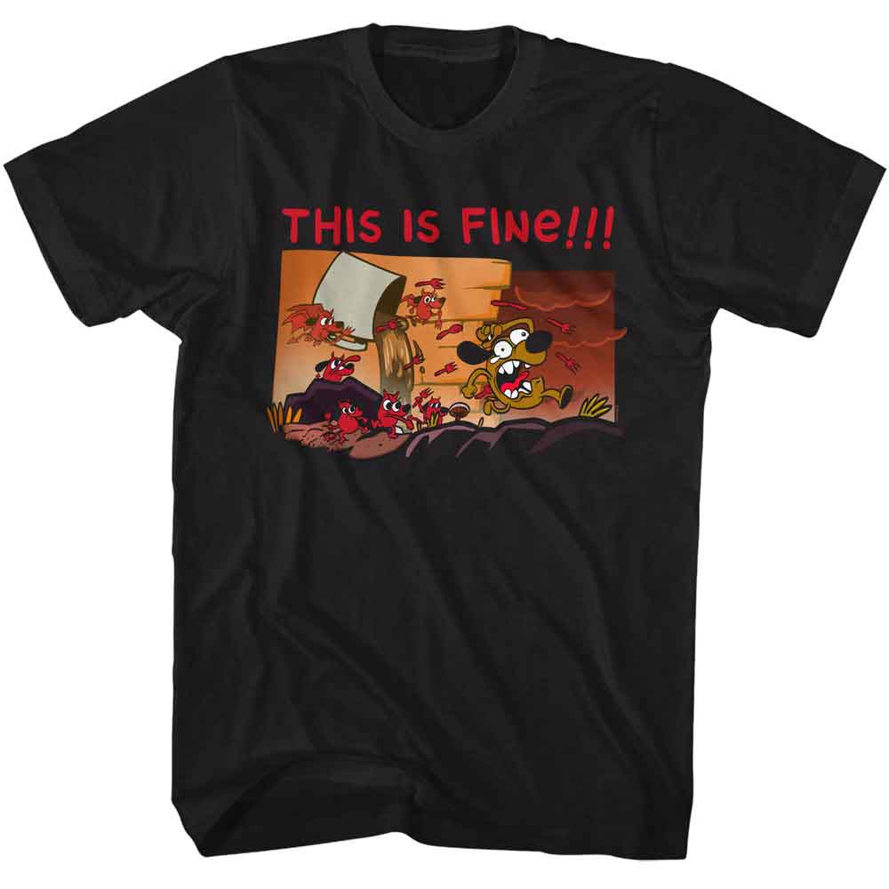 THIS IS FINE Eye-Catching T-Shirt, CHASED