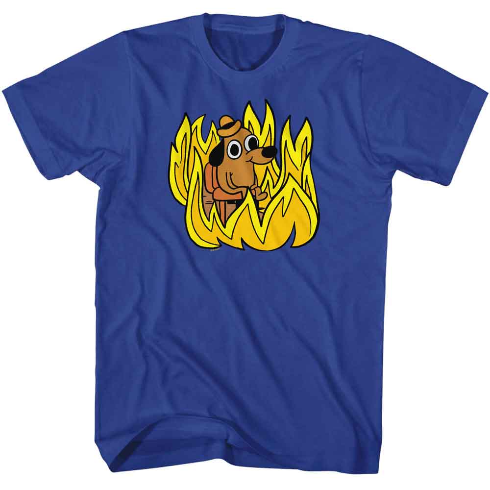 THIS IS FINE Eye-Catching T-Shirt, IN FLAMES