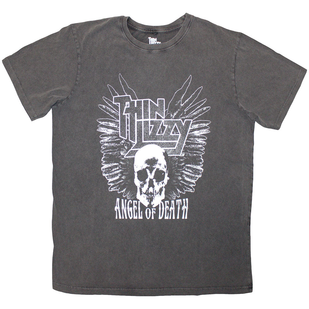 THIN LIZZY Stone Wash T-Shirt, Angel Of Death