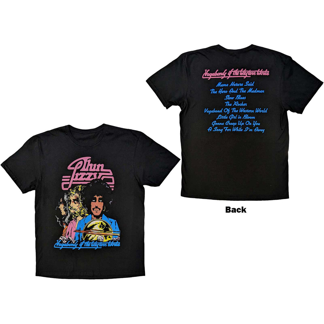 THIN LIZZY Attractive T-Shirt, Vagabonds of the Western World Tracklist