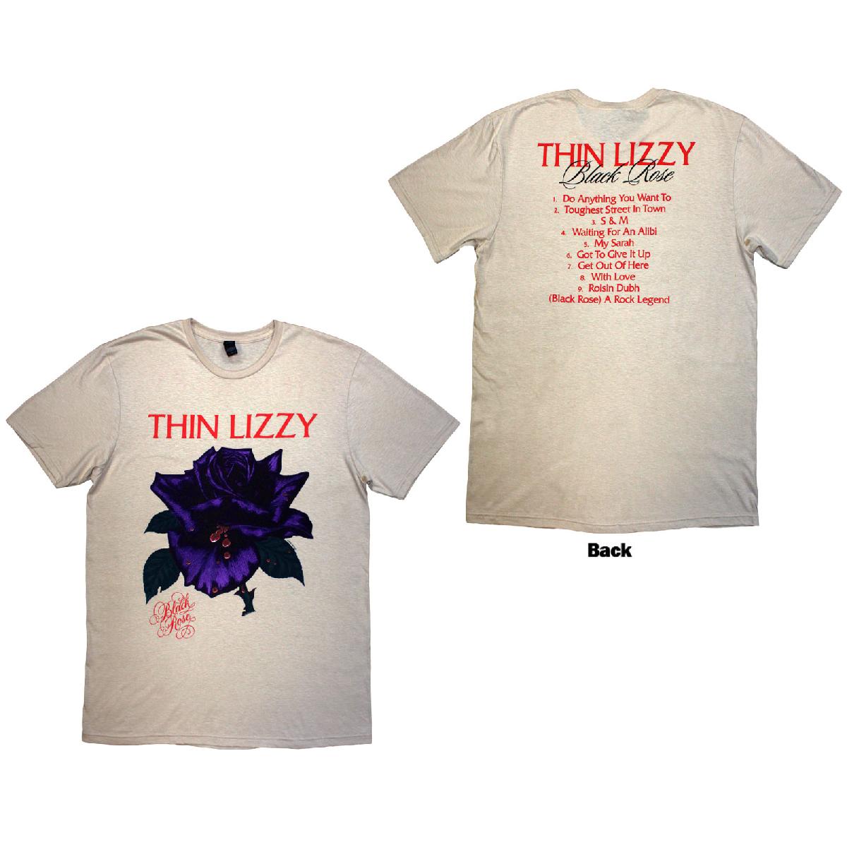 THIN LIZZY Attractive T-Shirt, Black Rose Tracklist