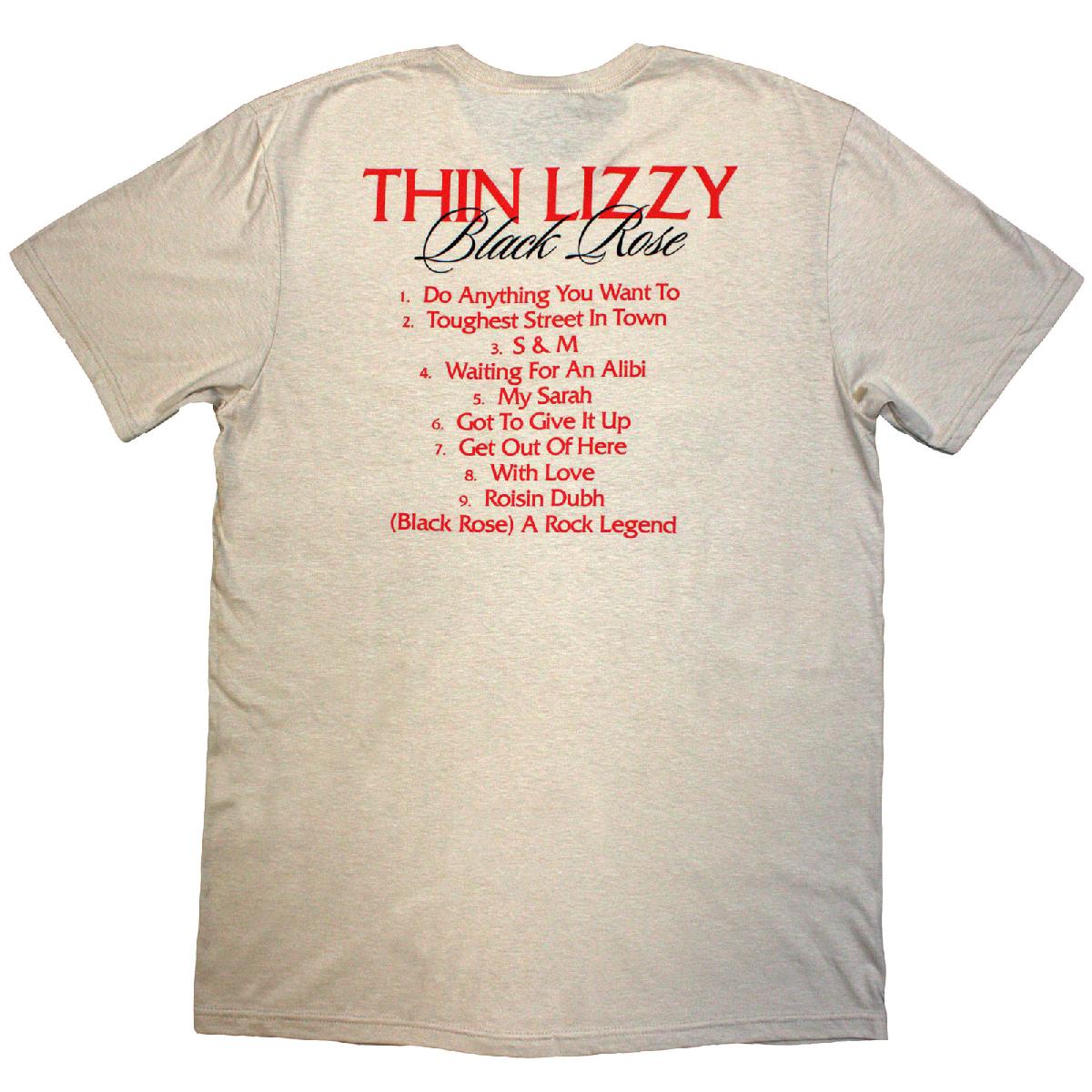 THIN LIZZY Attractive T-Shirt, Black Rose Tracklist