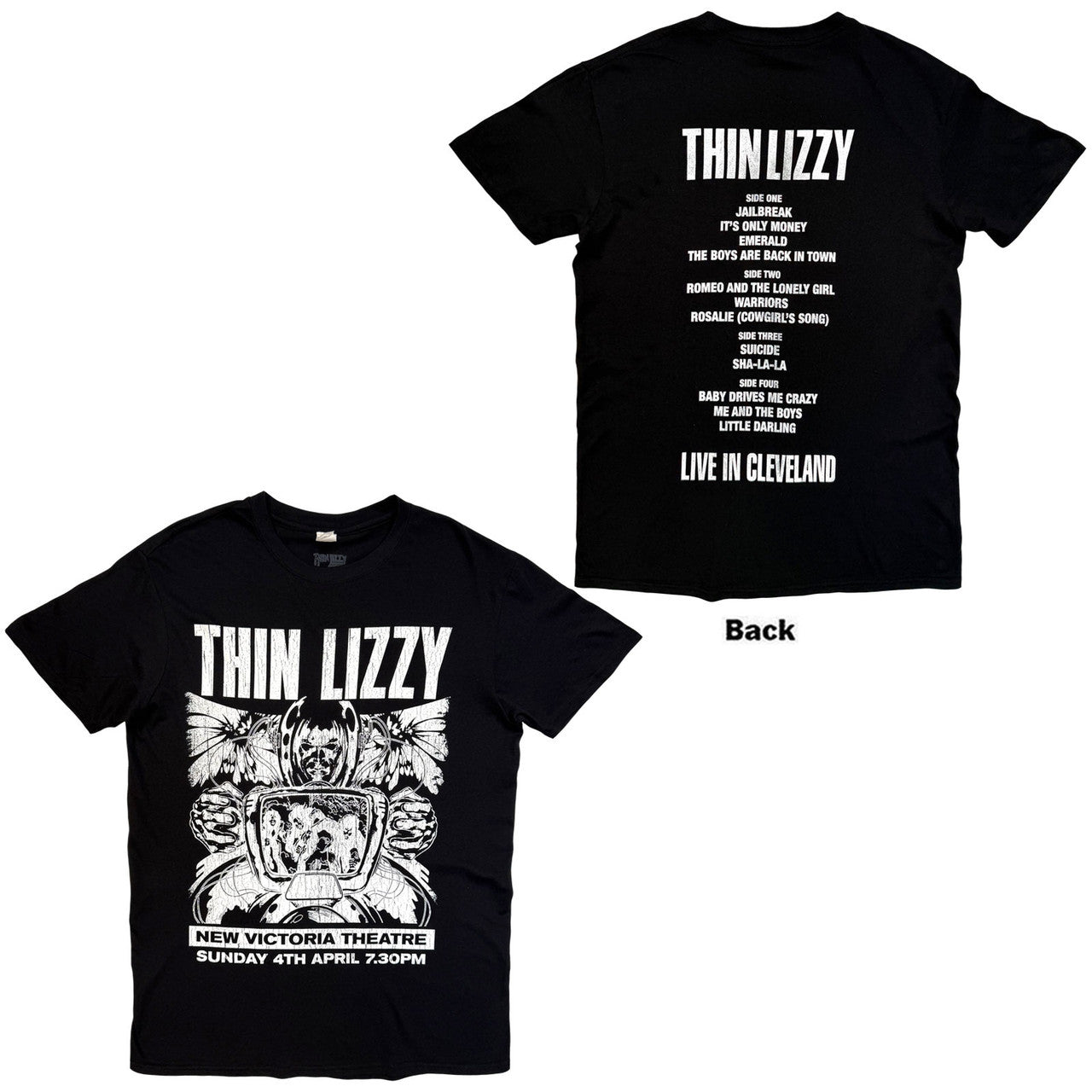 THIN LIZZY Attractive T-Shirt, Jailbreak Flyer Cleveland &