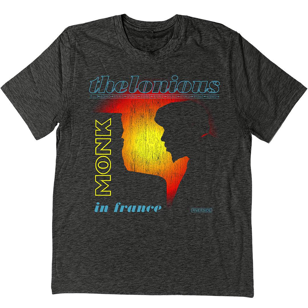 Thelonious Monk In France T-Shirt In Charcoal Grey