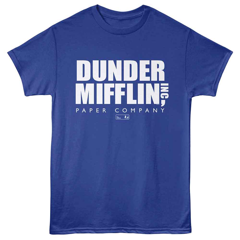 THE OFFICE Eye-Catching T-Shirt, DUNDER MIFFLIN LOGO