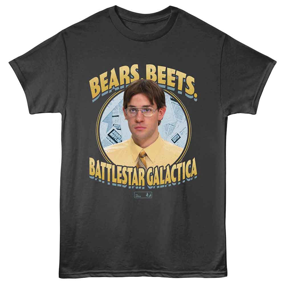 THE OFFICE Eye-Catching T-Shirt, BEARS BEETS BATTLESTAR