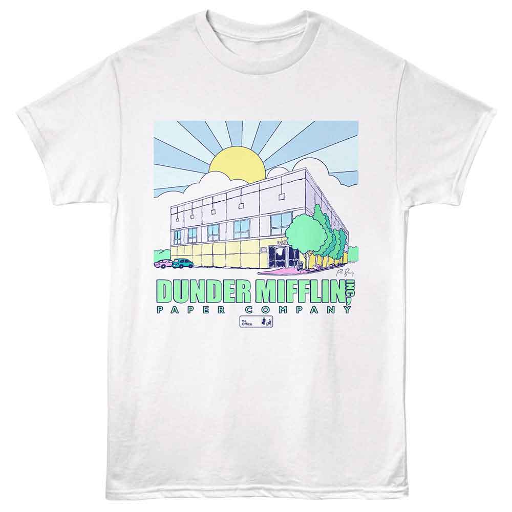 THE OFFICE Eye-Catching T-Shirt, DUNDER MIFFLIN BUILDING