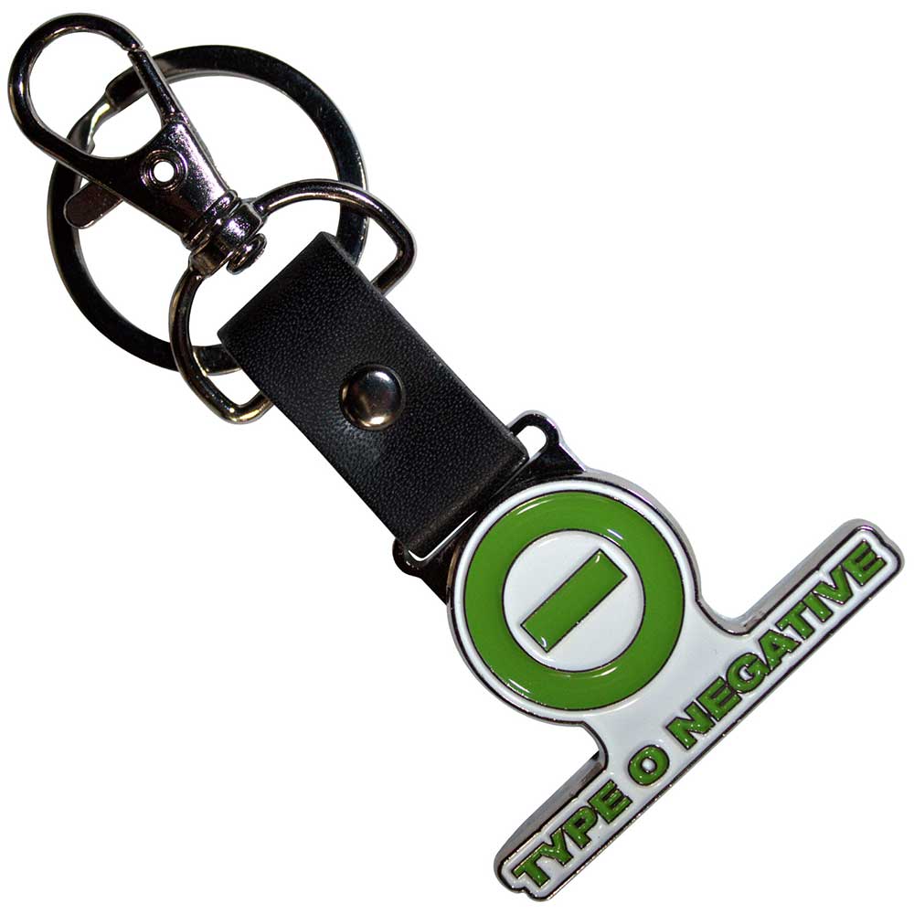 TYPE O NEGATIVE Keychain, Negative Emblem & Text Logo