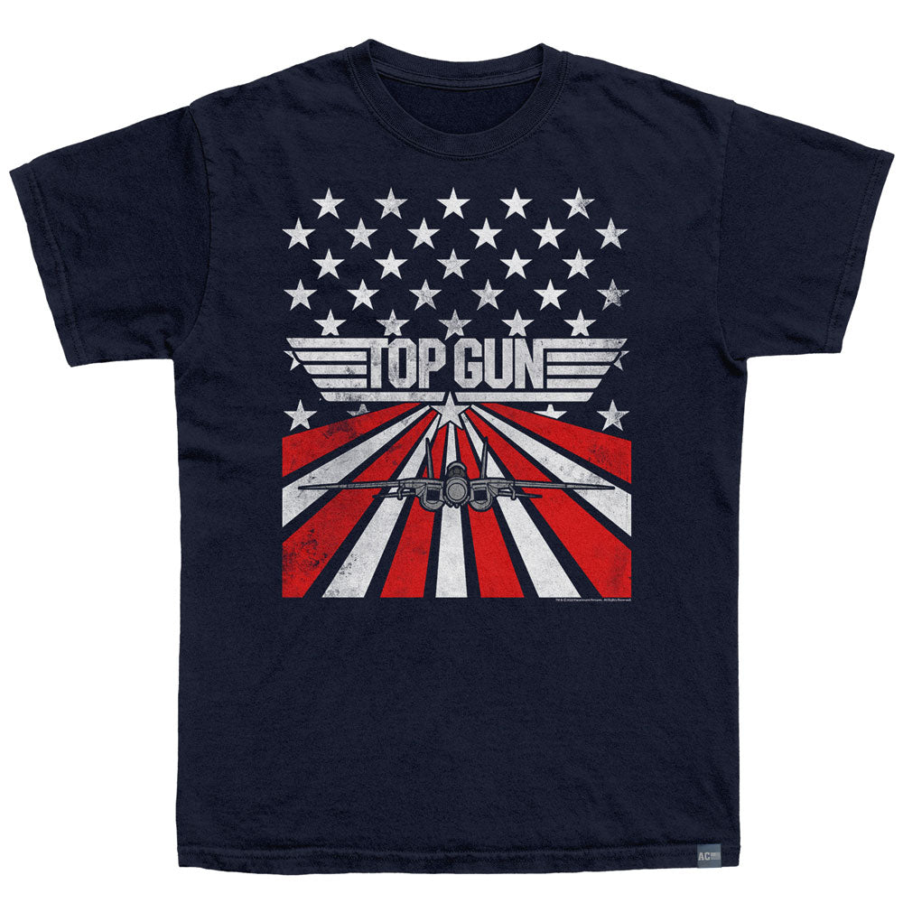 TOP GUN Made in USA T-Shirt, STARS AND STRIPES