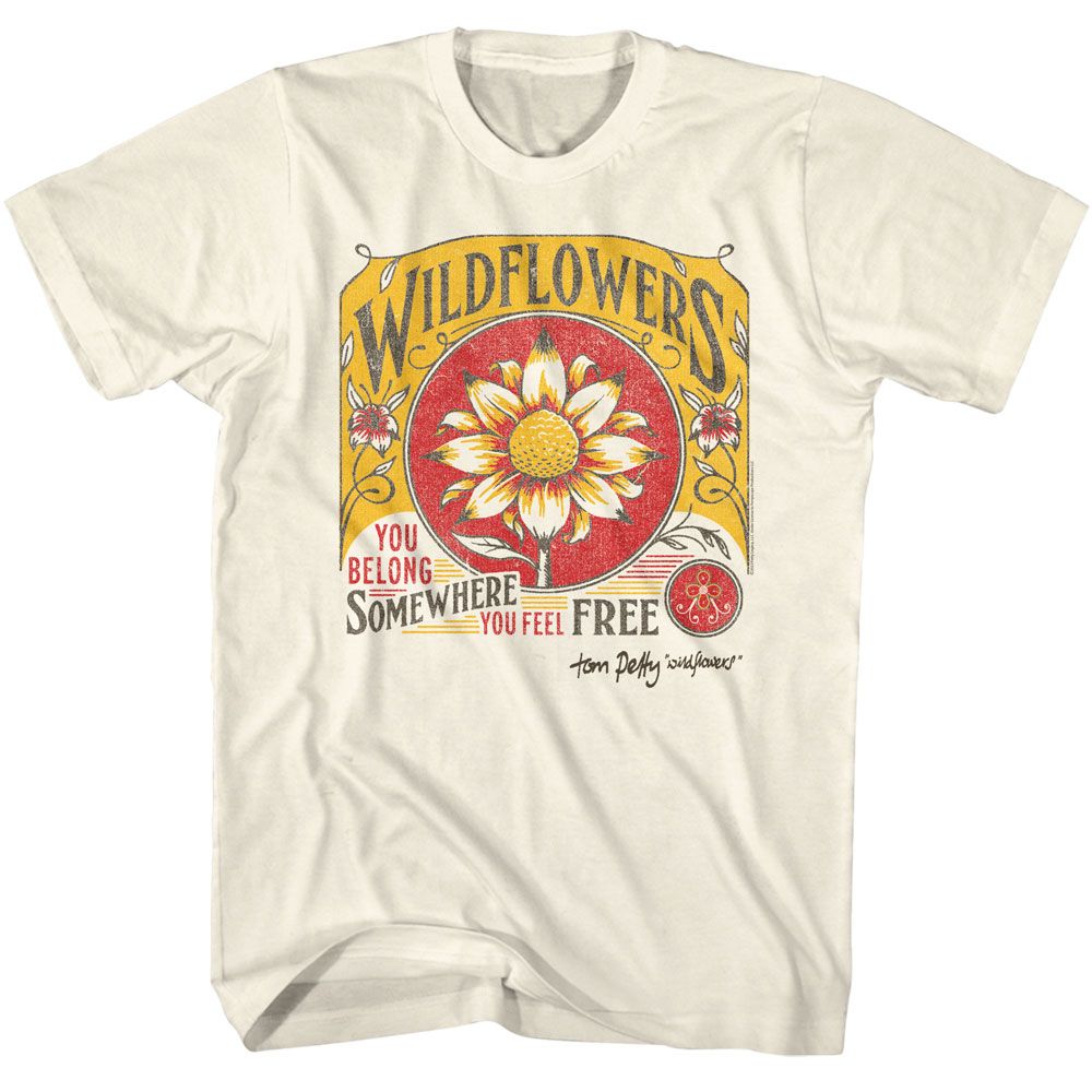 TOM PETTY &amp; THE HEARTBREAKERS Eye-Catching T-Shirt, Wildflowers