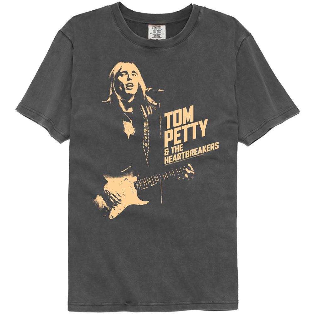 TOM PETTY &amp; THE HEARTBREAKERS Vintage Wash T-Shirt, Live