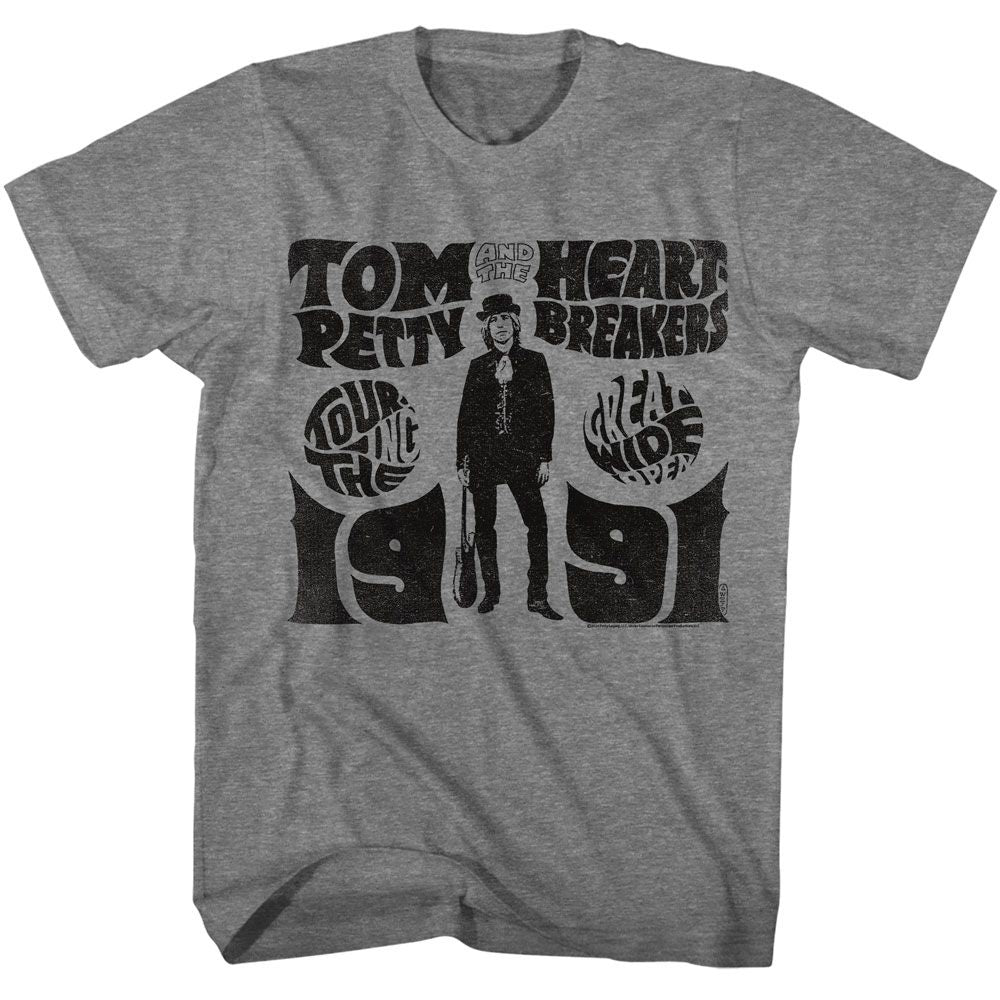 TOM PETTY &amp; THE HEARTBREAKERS Eye-Catching T-Shirt, Tour 1991