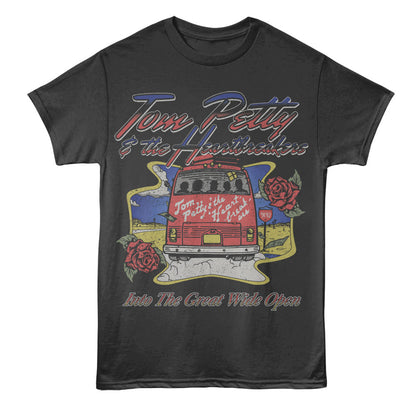TOM PETTY &amp; THE HEARTBREAKERS Eye-Catching T-Shirt, GREAT WIDE OPEN TOUR