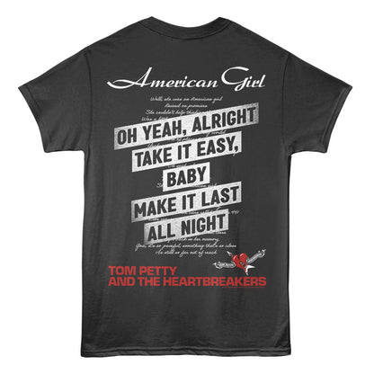 TOM PETTY &amp; THE HEARTBREAKERS Eye-Catching T-Shirt, AMERICAN GIRL