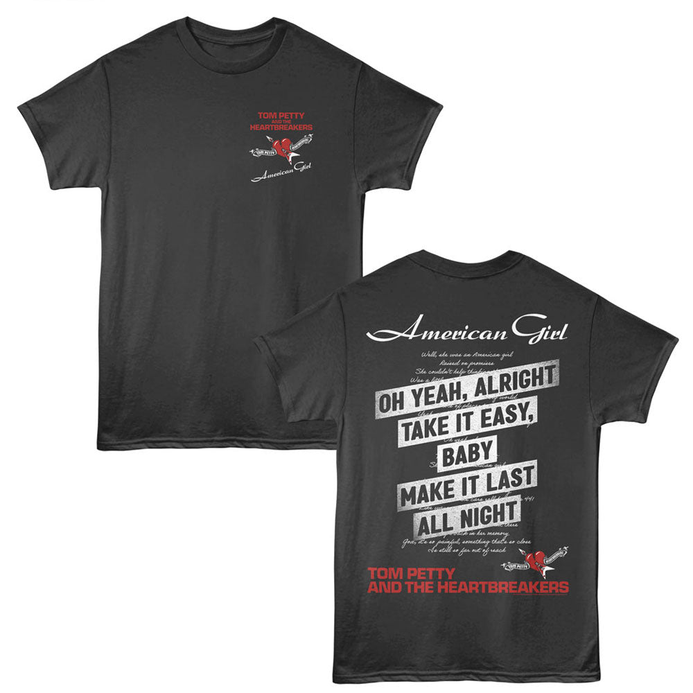 TOM PETTY &amp; THE HEARTBREAKERS Eye-Catching T-Shirt, AMERICAN GIRL