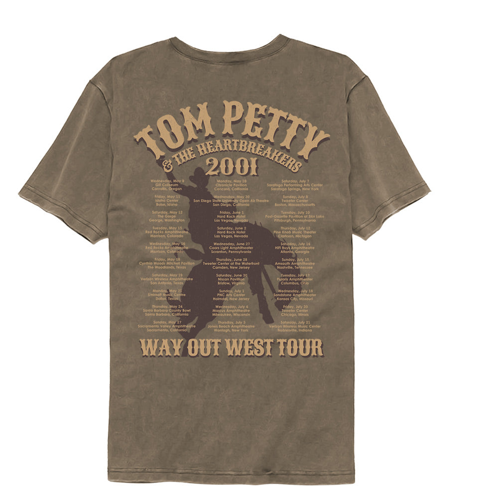 Tom Petty &amp; The Heartbreakers Way Out West Tour Garment Dye T-Shirt