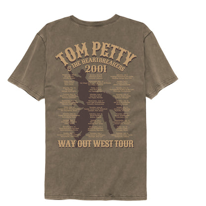 Tom Petty &amp; The Heartbreakers Way Out West Tour Garment Dye T-Shirt
