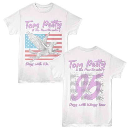 TOM PETTY &amp; THE HEARTBREAKERS Eye-Catching T-Shirt, DOGS WITH WINGS TOUR