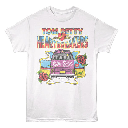 TOM PETTY &amp; THE HEARTBREAKERS Eye-Catching T-Shirt, WIDE OPEN TRACKLIST
