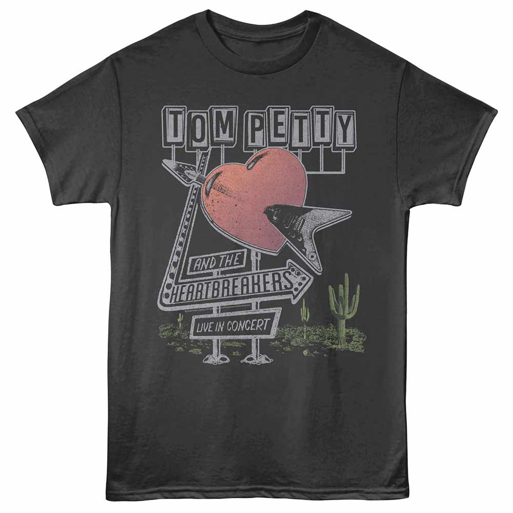TOM PETTY &amp; THE HEARTBREAKERS Eye-Catching T-Shirt, ROADSIDE SIGN