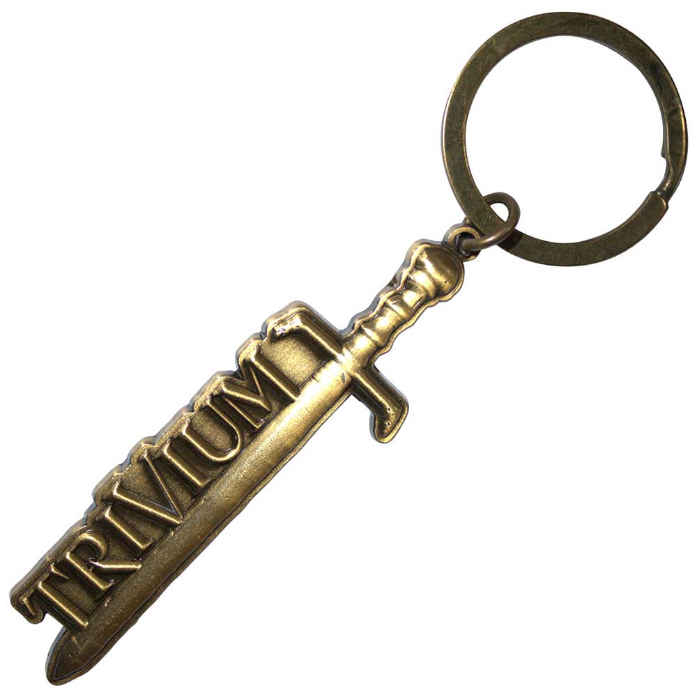 TRIVIUM Keychain, Gold Sword