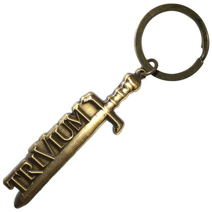 TRIVIUM Keychain, Gold Sword