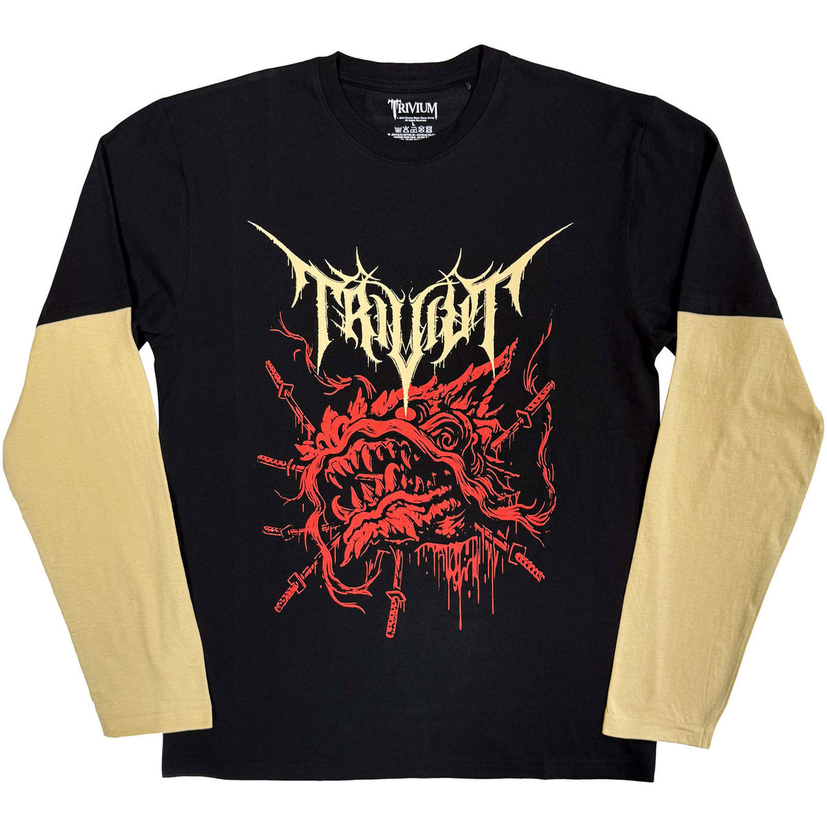 TRIVIUM Long Sleeve T-Shirt, Red Demon