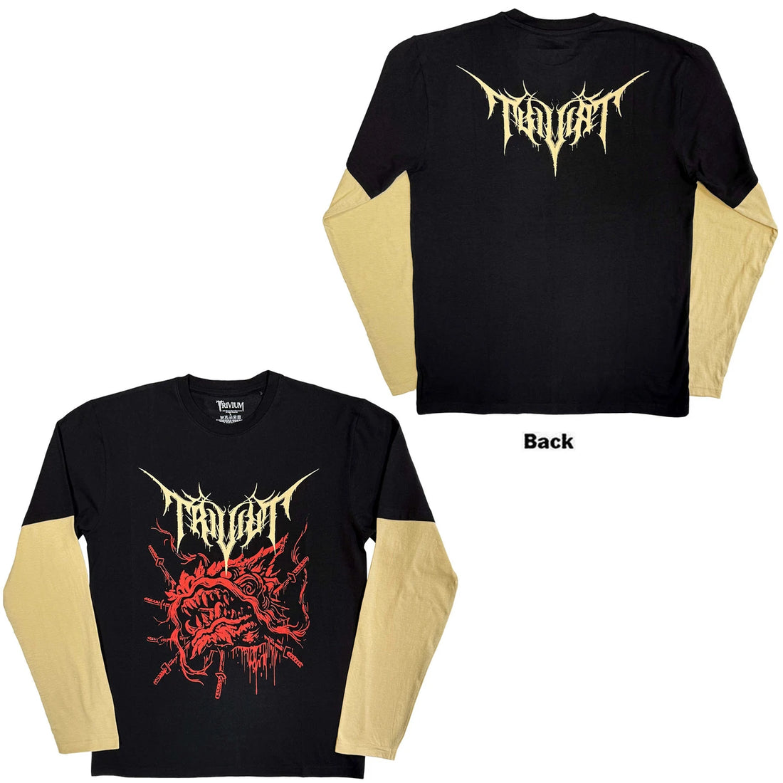 TRIVIUM Long Sleeve T-Shirt, Red Demon